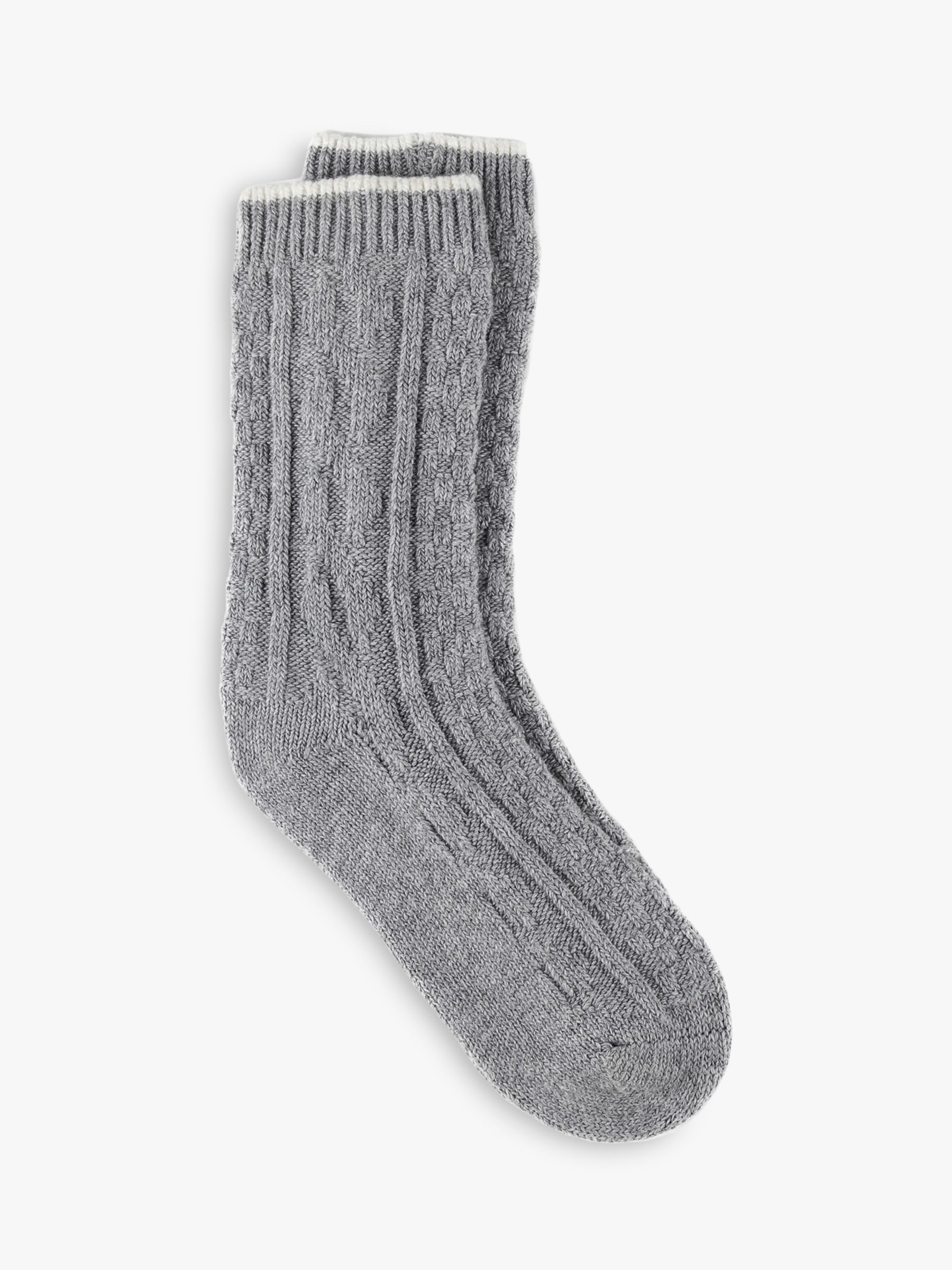 totes Cashmere Blend Slouch Socks, Grey Marl at John Lewis & Partners