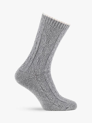 totes Cashmere Blend Slouch Socks, Grey Marl