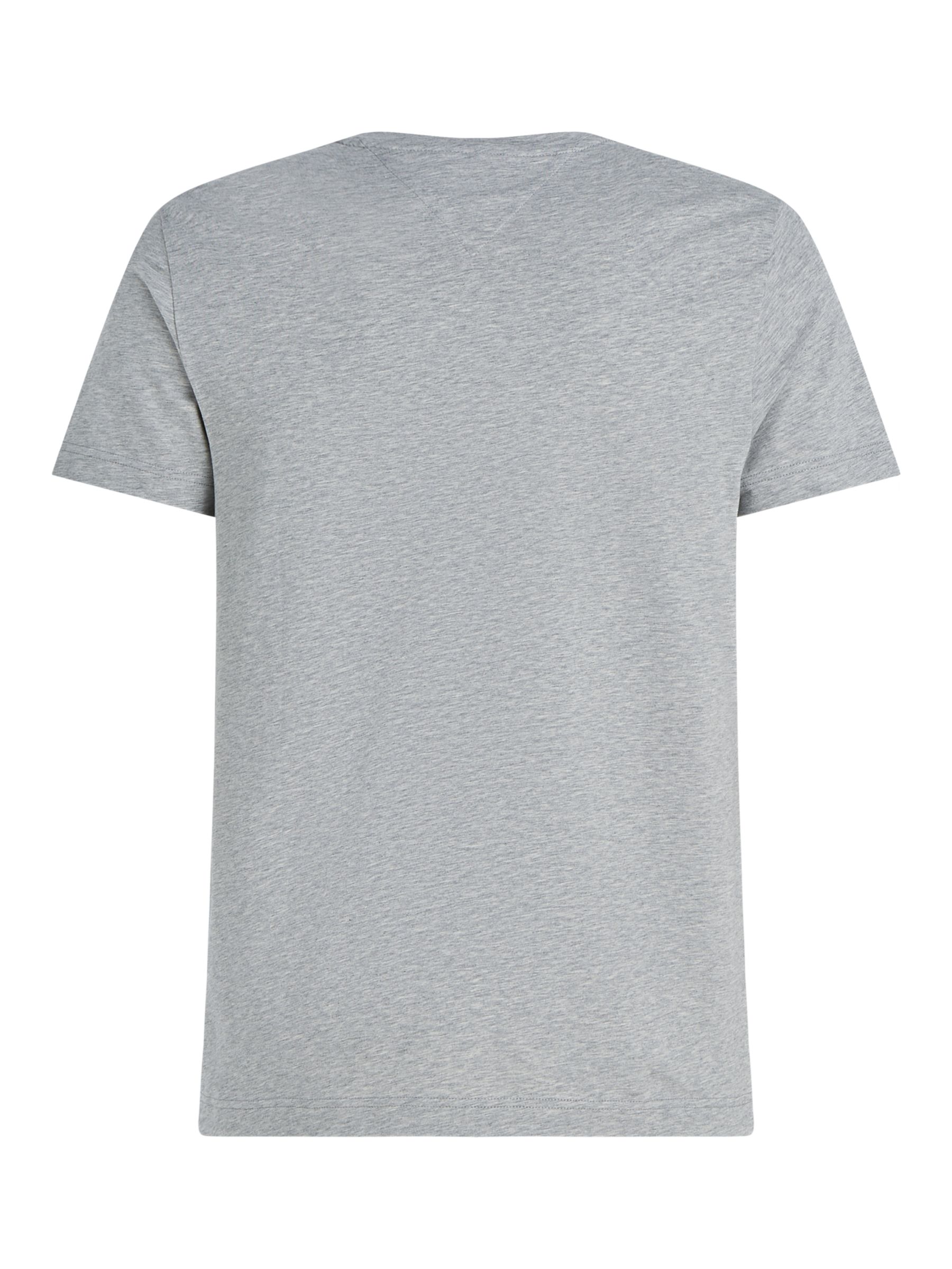 Tommy Hilfiger Core Stretch Slim Fit Crew Neck T-Shirt, Light Grey ...