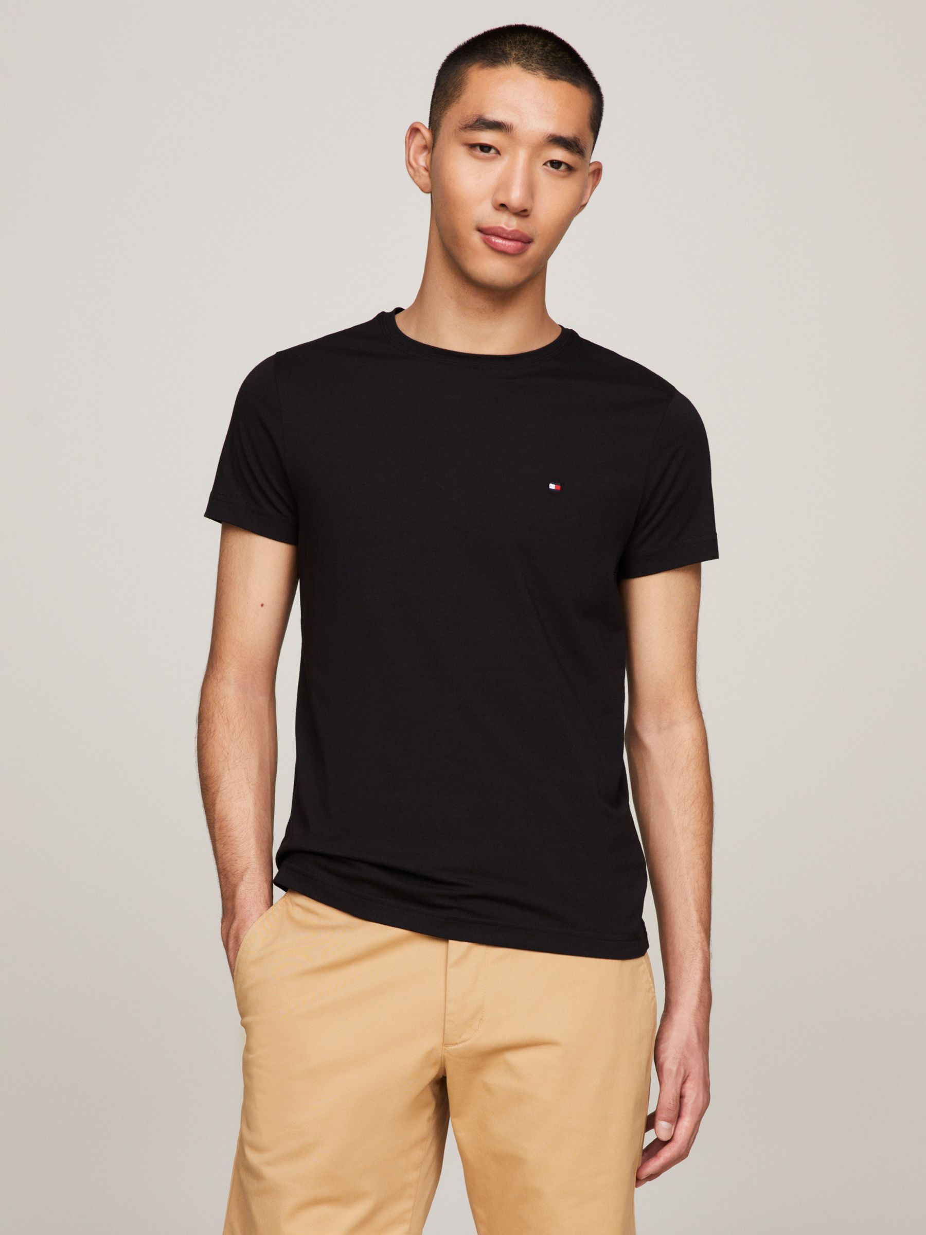 Tommy Hilfiger Core Stretch Fit Crew Neck T-Shirt, at John Lewis