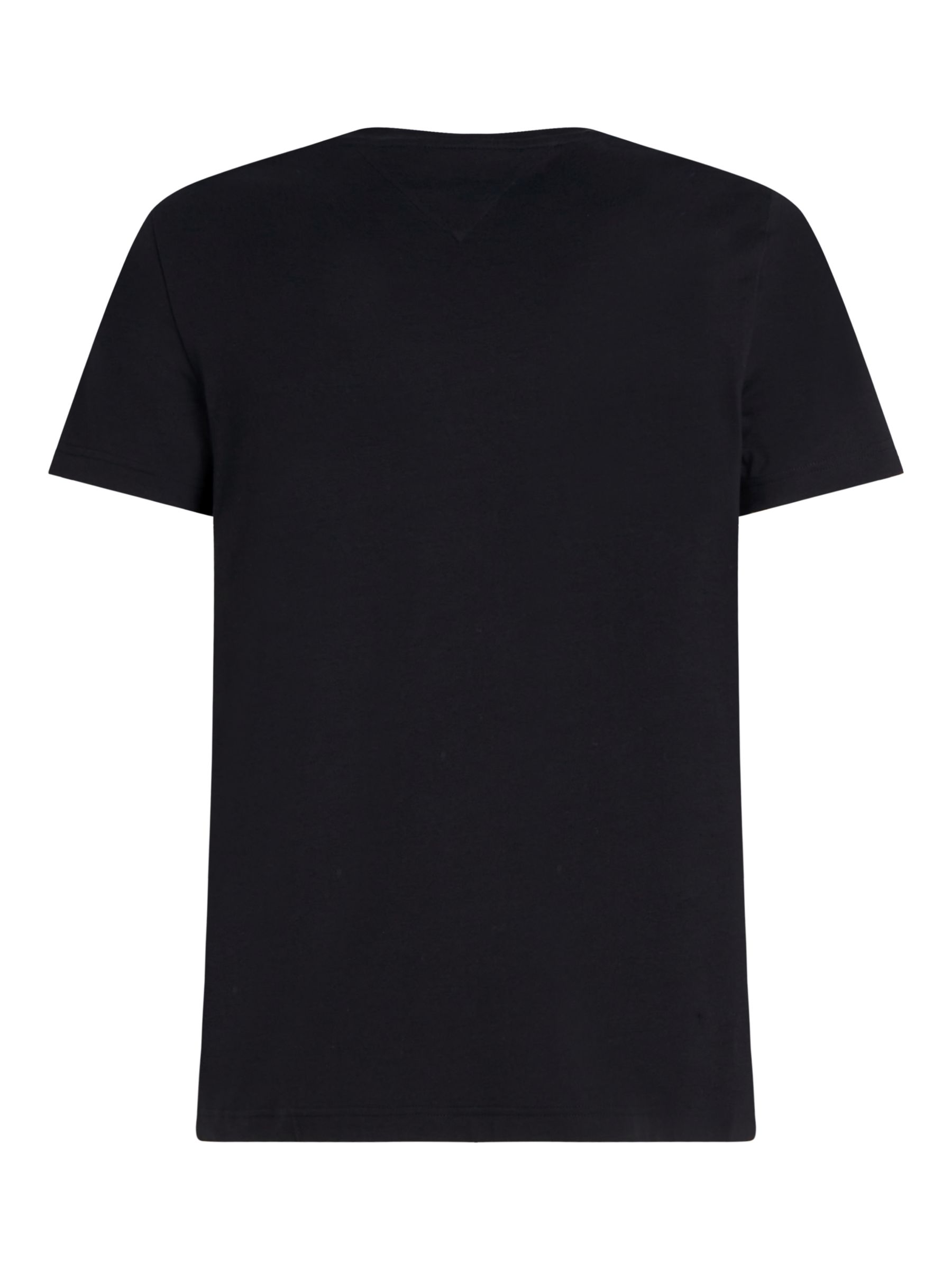 Tommy Hilfiger Core Stretch Slim Fit Crew Neck T-Shirt, Black at John ...