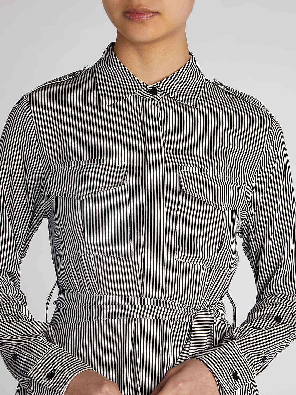 Buy Aab Mono Lines Shirt Maxi Dress, Black/Multi Online at johnlewis.com