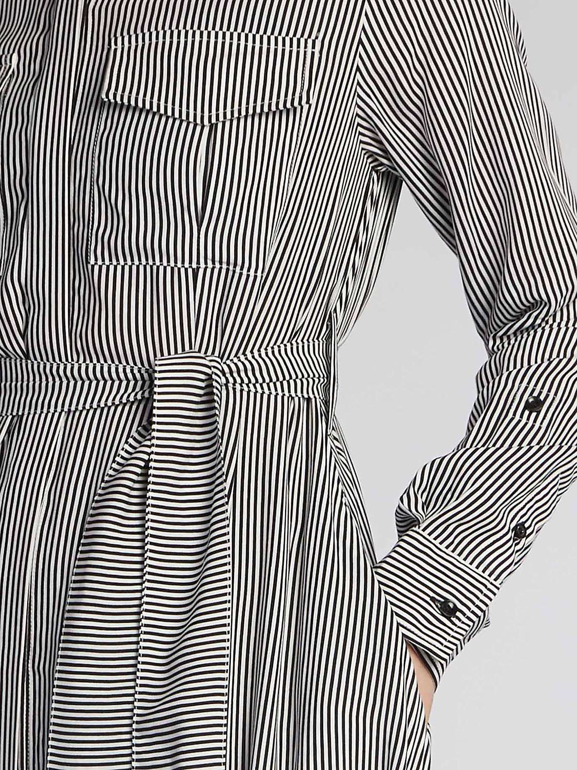 Buy Aab Mono Lines Shirt Maxi Dress, Black/Multi Online at johnlewis.com