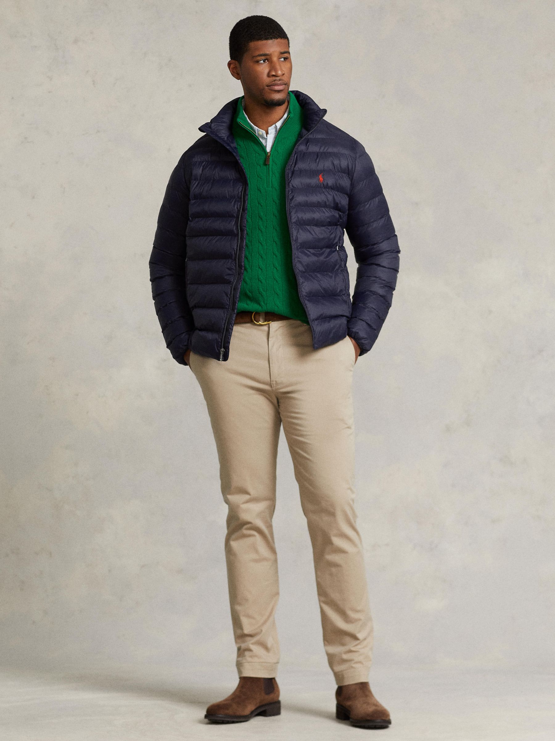 Polo Ralph Lauren Big & Tall Terra Packable Recycled Fill Jacket,  Collection Navy at John Lewis & Partners