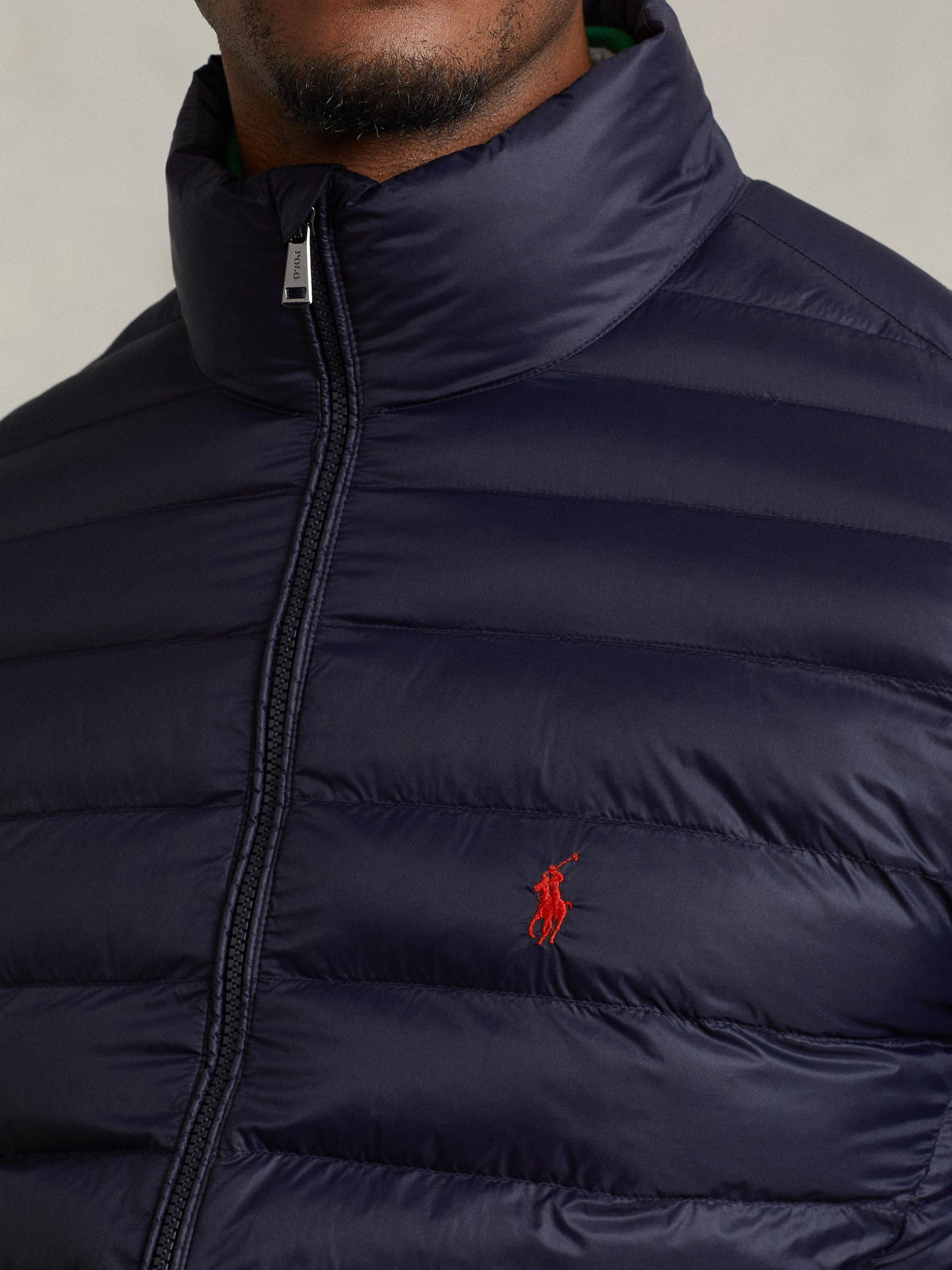 Polo Ralph Lauren Big & Tall Terra Packable Recycled Fill Jacket,  Collection Navy at John Lewis & Partners