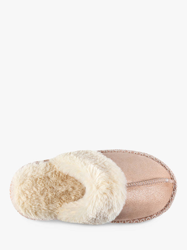 totes Kids' Sparkle Suede Mule Slippers