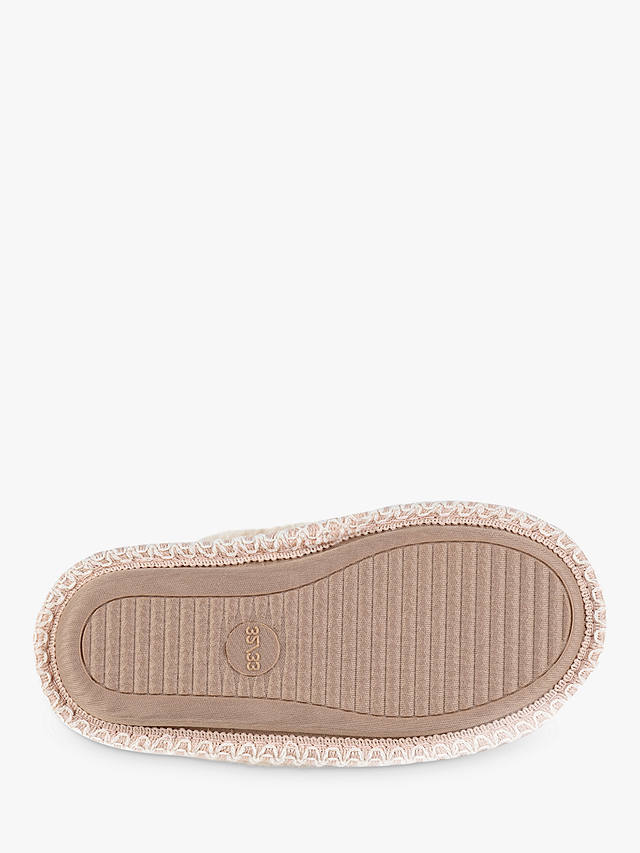 totes Kids' Sparkle Suede Mule Slippers