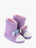 totes Kids' Unicorn Boot Slippers