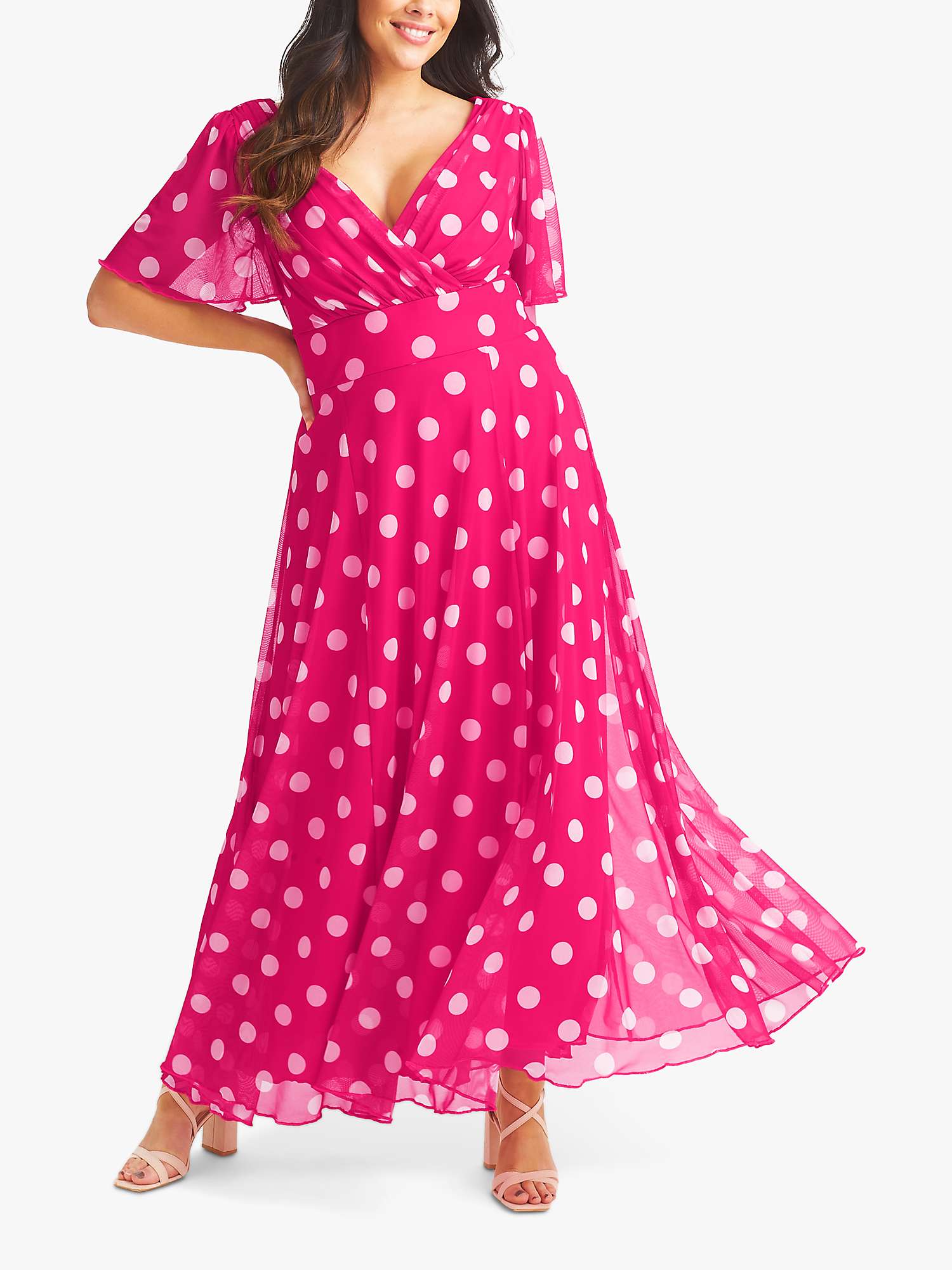 Buy Scarlett & Jo Isabelle Spot Print Float Sleeve Maxi Dress Online at johnlewis.com