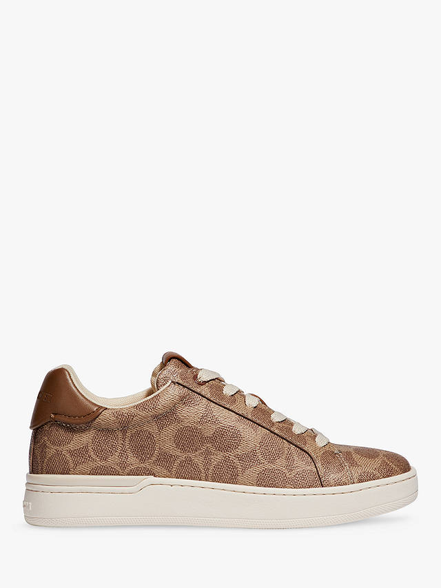 Coach Lowline Logo Lace Up Casual Shoes, Tan at John Lewis & Partners