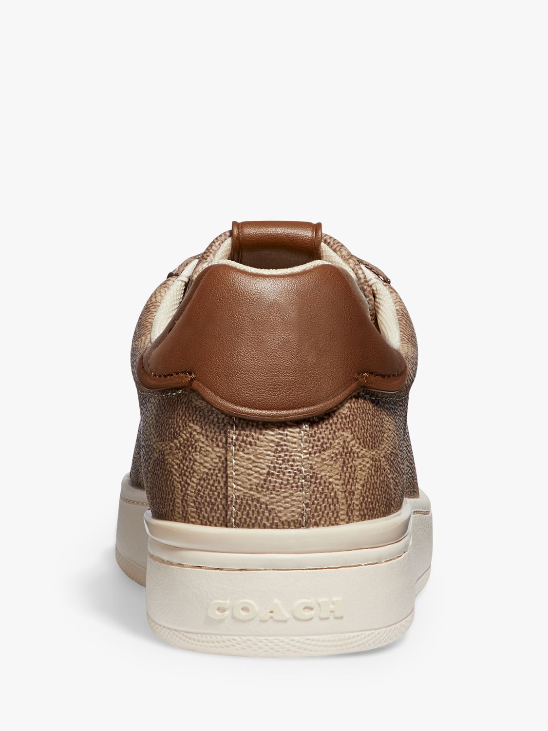 Coach Lowline Logo Lace Up Casual Shoes, Tan at John Lewis & Partners
