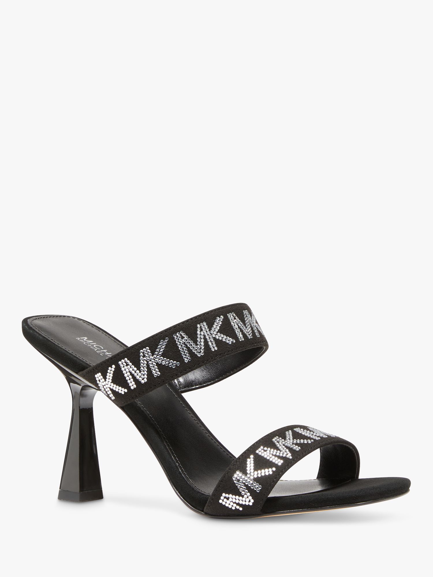 Michael Kors Clara Studded High Heel Mule Sandals, Black