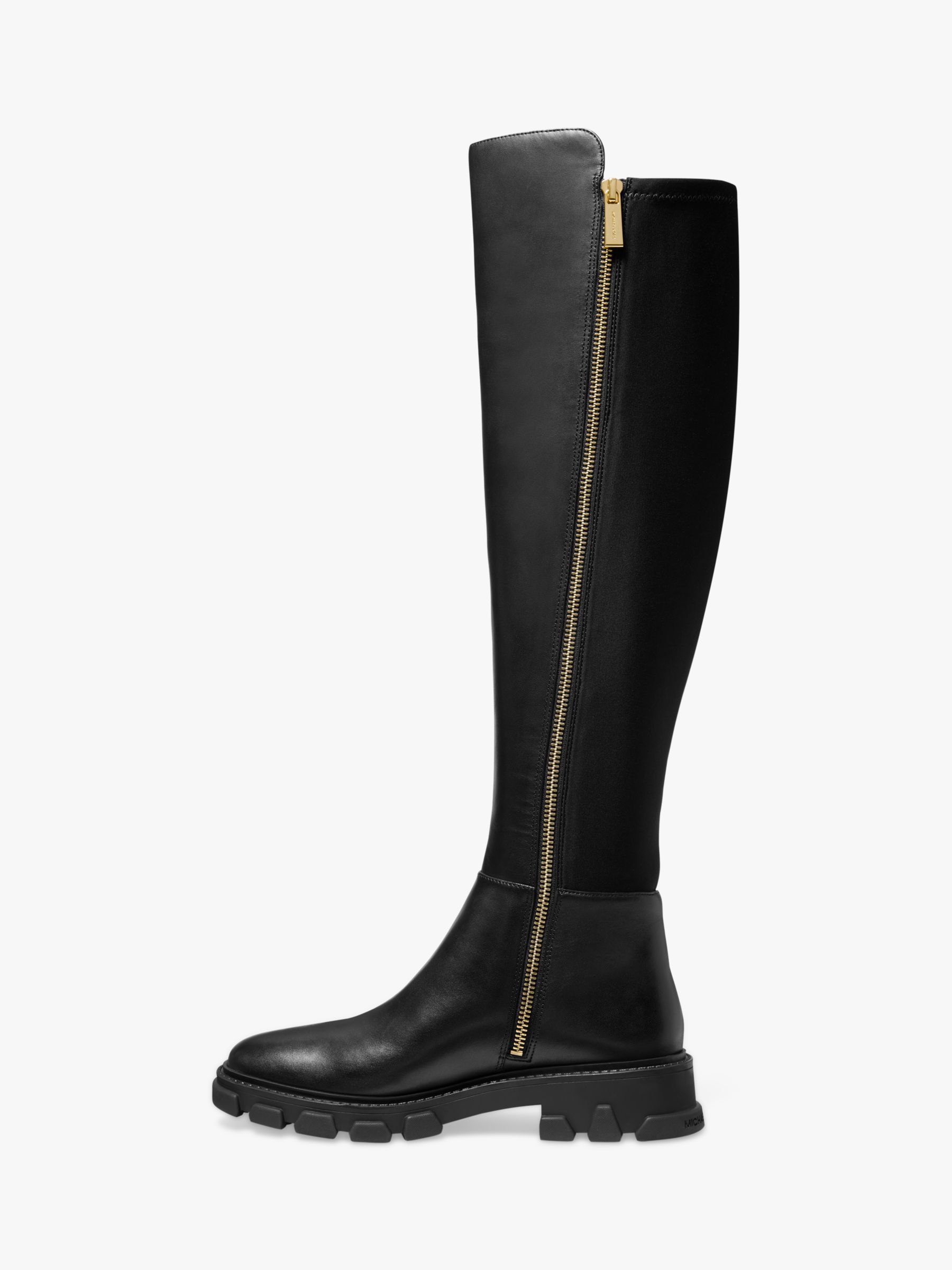 Michael Kors Ridle Knee High Leather Boots, Black