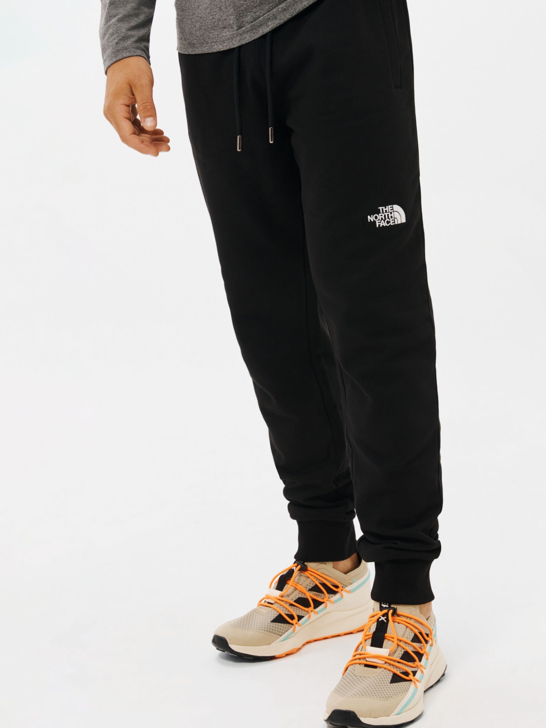 The North Face Cotton Logo Joggers, Black at John Lewis & Partners