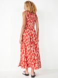 HUSH Smocked Pineapple Jersey Maxi Dress, Red/Yellow