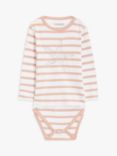 Brothers & Sisters Kids' Organic Cotton Breton Starfish Stripe Top, White/Pink