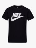 Nike Kids' Logo Short Sleeve T-Shirt, Black