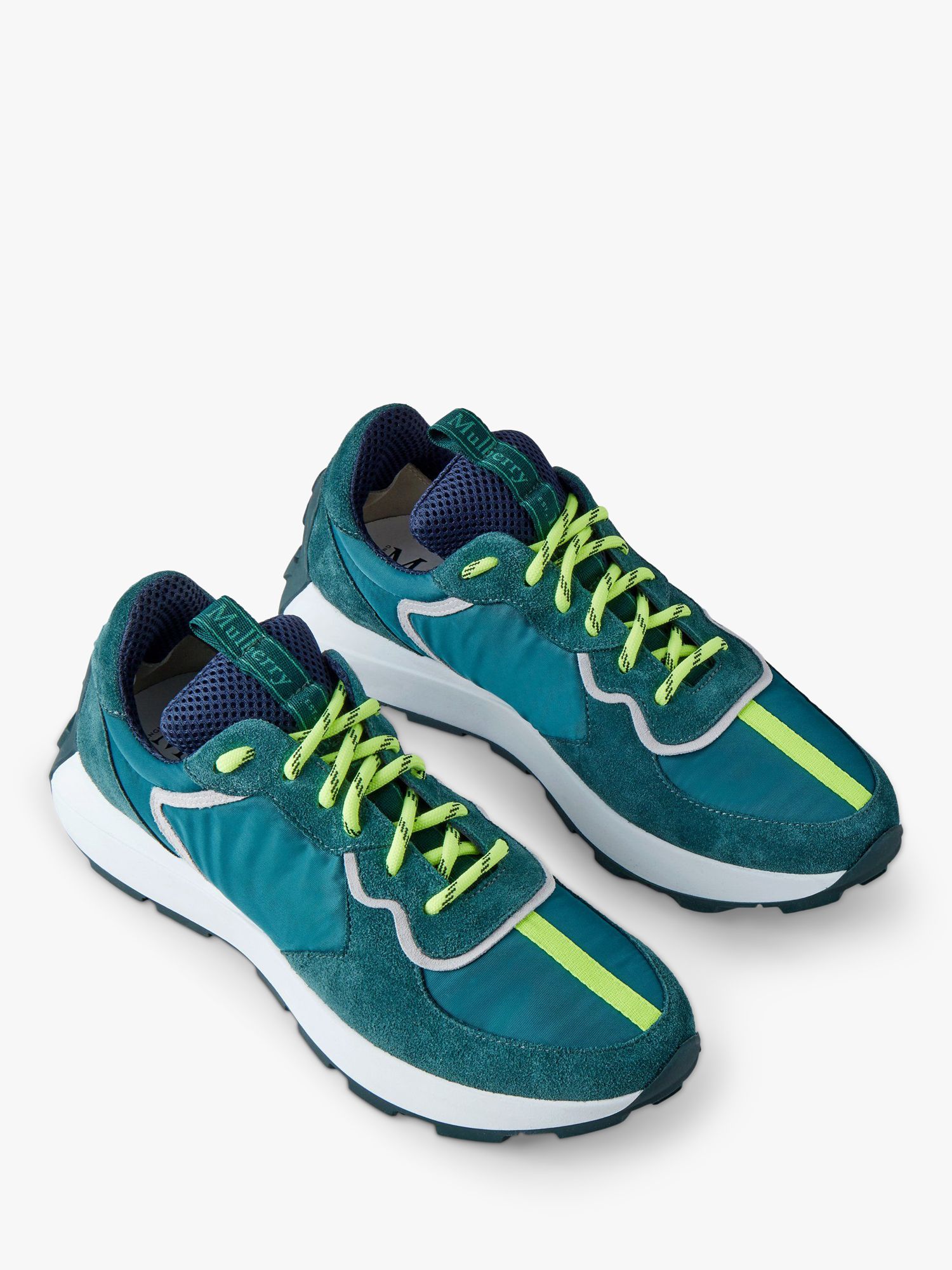 Mulberry Runner Lace-up Trainers, Mulberry Green at John Lewis & Partners