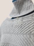 White Stuff Fern Knitted Poncho, Mid Grey
