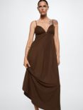 Mango Vani Maxi Dress, Dark Brown