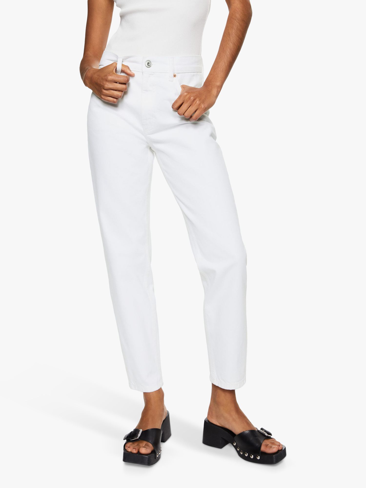 Mango Mom Jeans, White