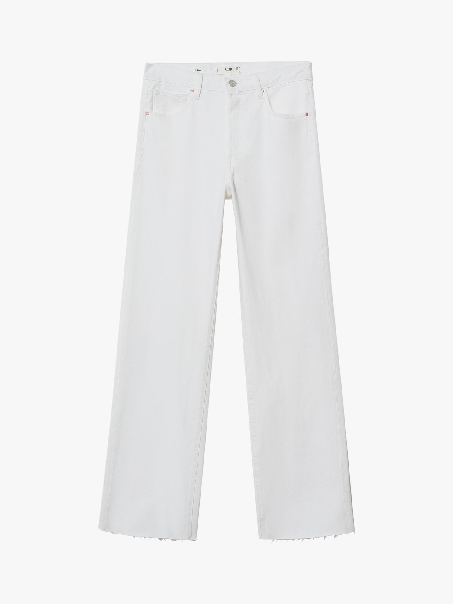 Mango Nora Bootcut Jeans, White, 4