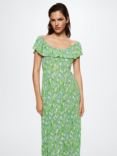Mango Soraya Floral Maxi Dress, Green