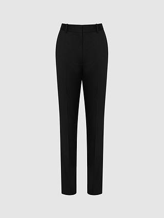 Reiss Haisley Wool Blend Tailored Trousers, Black
