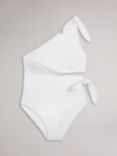 Ted Baker Astile Cut Out Asymmetric Swimsuit, White, White