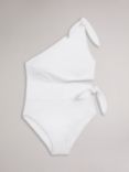 Ted Baker Astile Cut Out Asymmetric Swimsuit, White