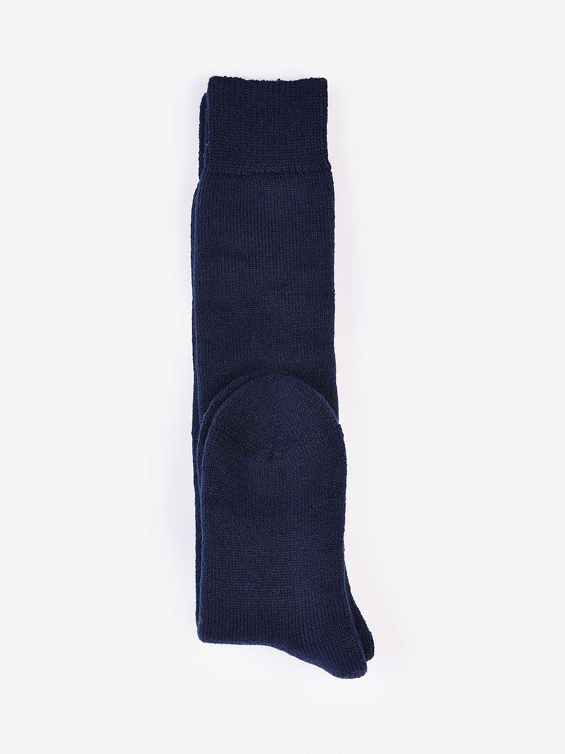Barbour Wool Blend Wellington Knee Socks, Navy at John Lewis & Partners