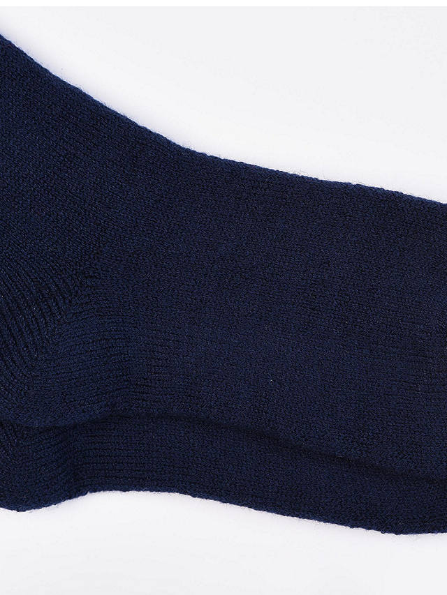Barbour Wool Blend Wellington Knee Socks, Navy at John Lewis & Partners