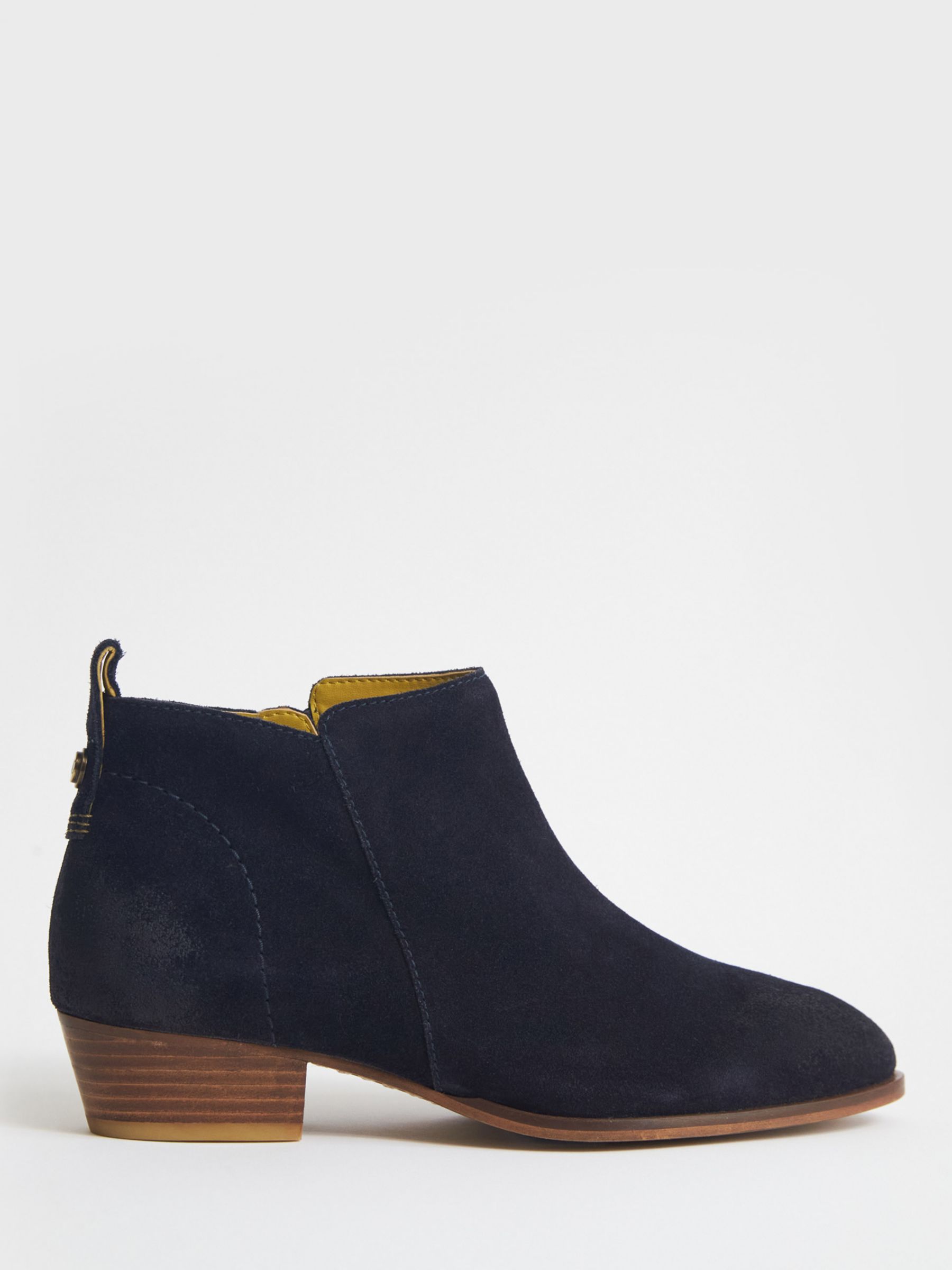 White Stuff Willow Suede Shoe Boots, Navy, 8