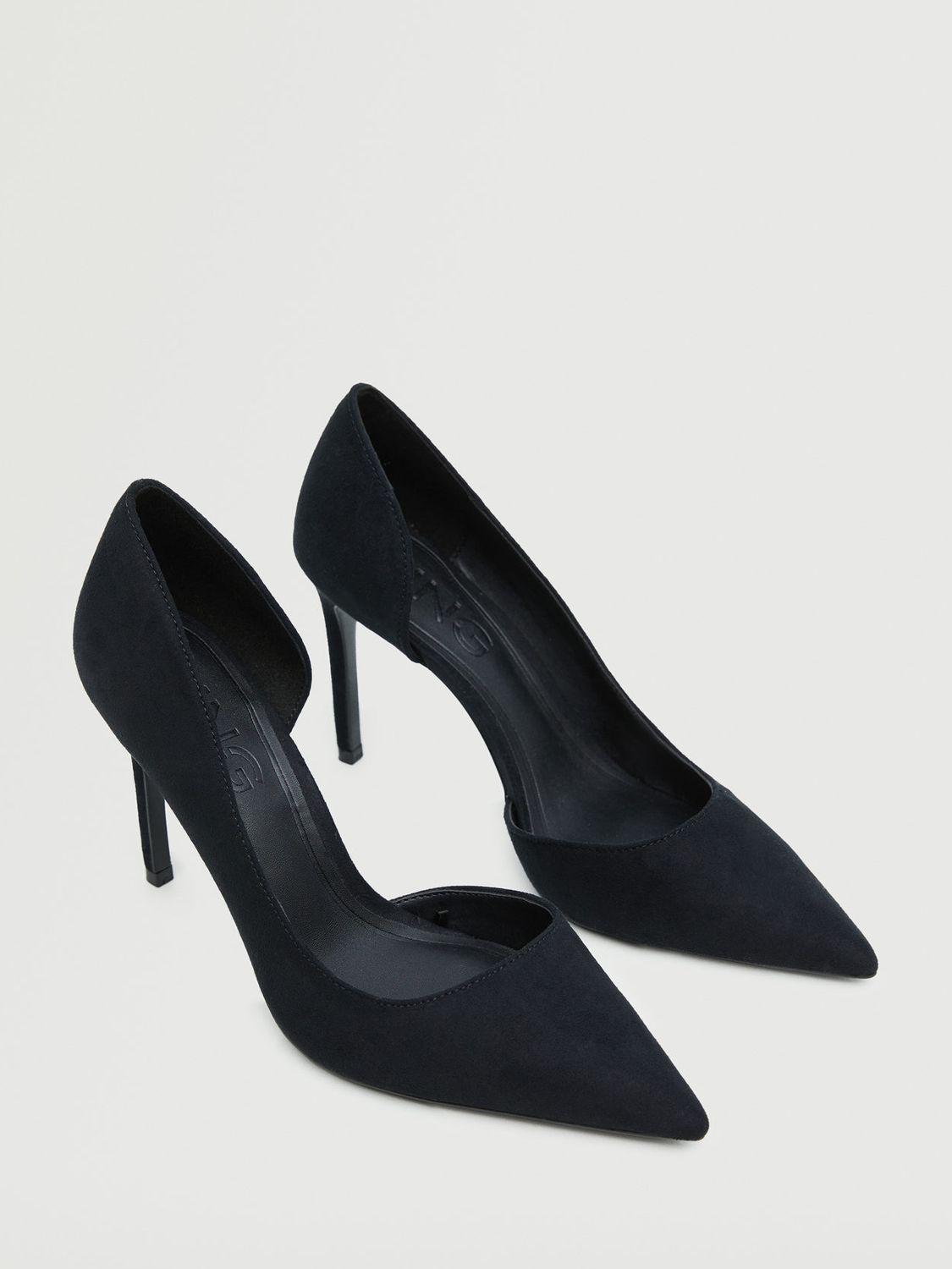 Mango Audrey Stiletto Heel Court Shoes, Black at John Lewis & Partners