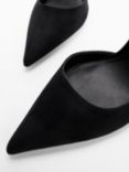 Mango Audrey Stiletto Heel Court Shoes, Black
