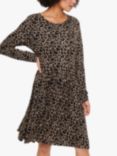 Saint Tropez Karina Animal Print Knee Length Dress, Tiger's Eye Melange