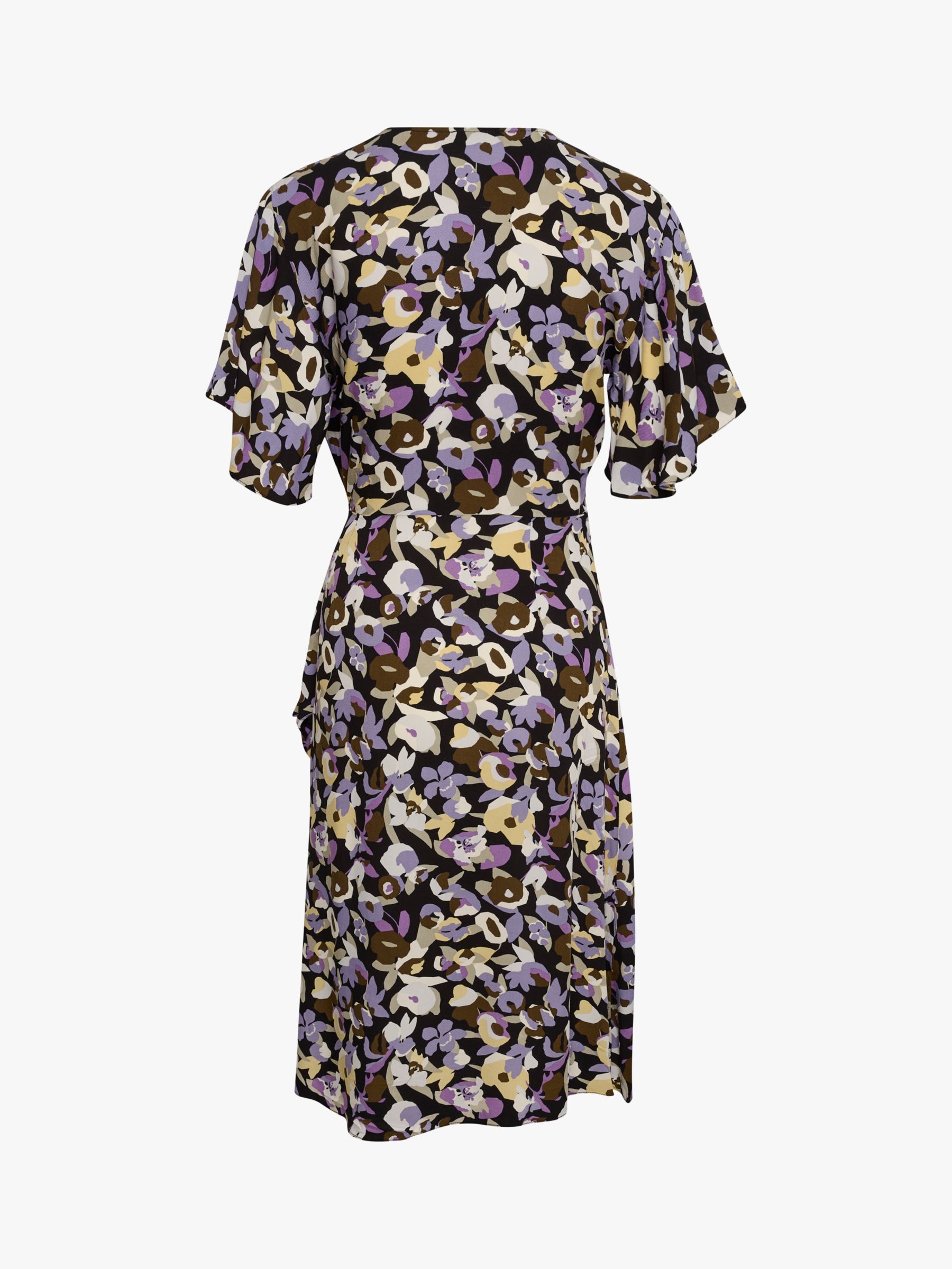 Buy Soaked In Luxury Cindra Gaby Wrap Midi Dress, Black/Multi Online at johnlewis.com
