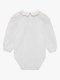 Trotters Baby Ava Scallop Collar Bodysuit, White