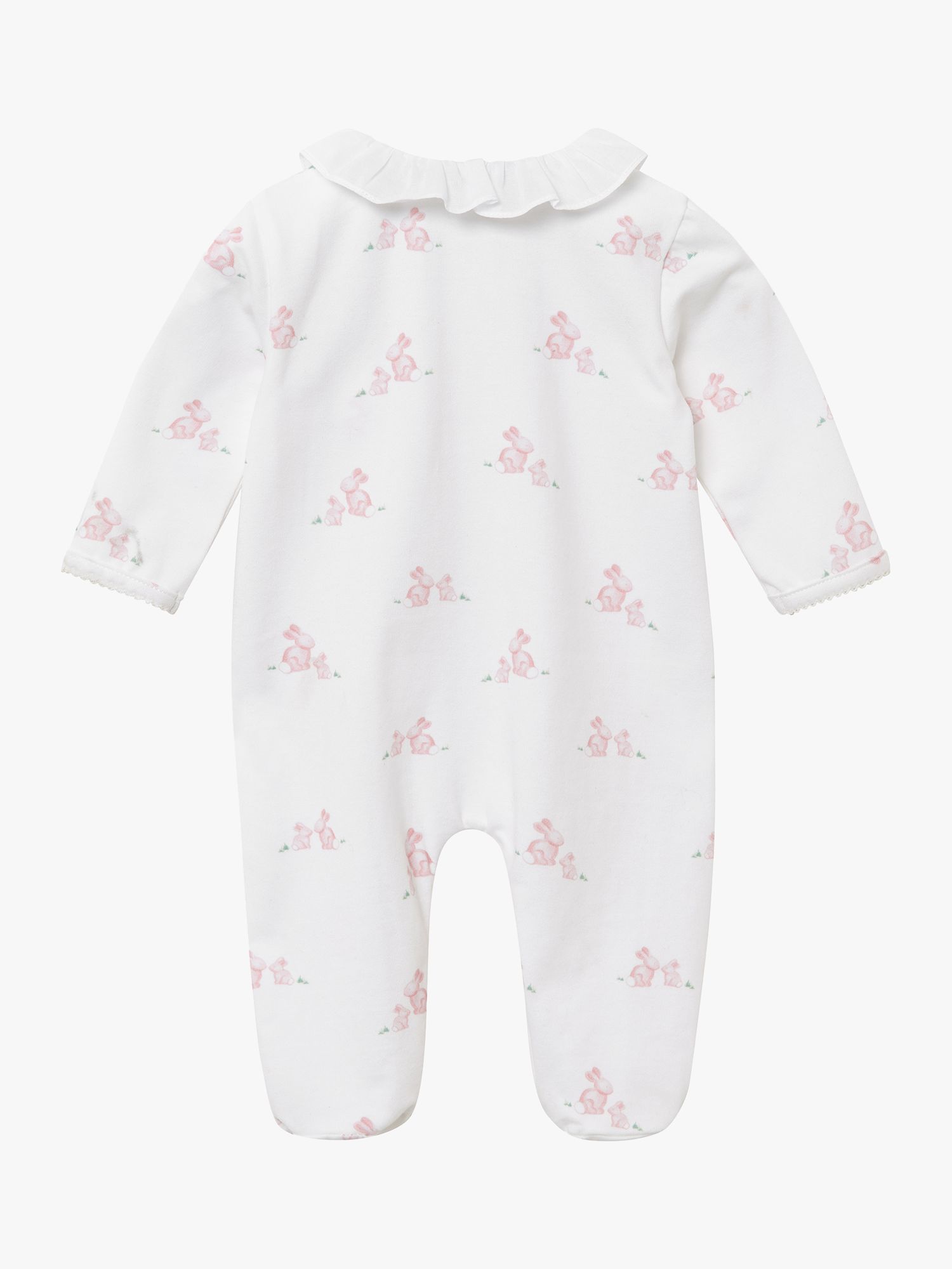 Buy Trotters Baby Organic Cotton Bunny All-In-One, Pale Pink Online at johnlewis.com