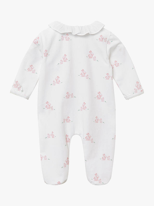 Trotters Baby Organic Cotton Bunny All-In-One, Pale Pink