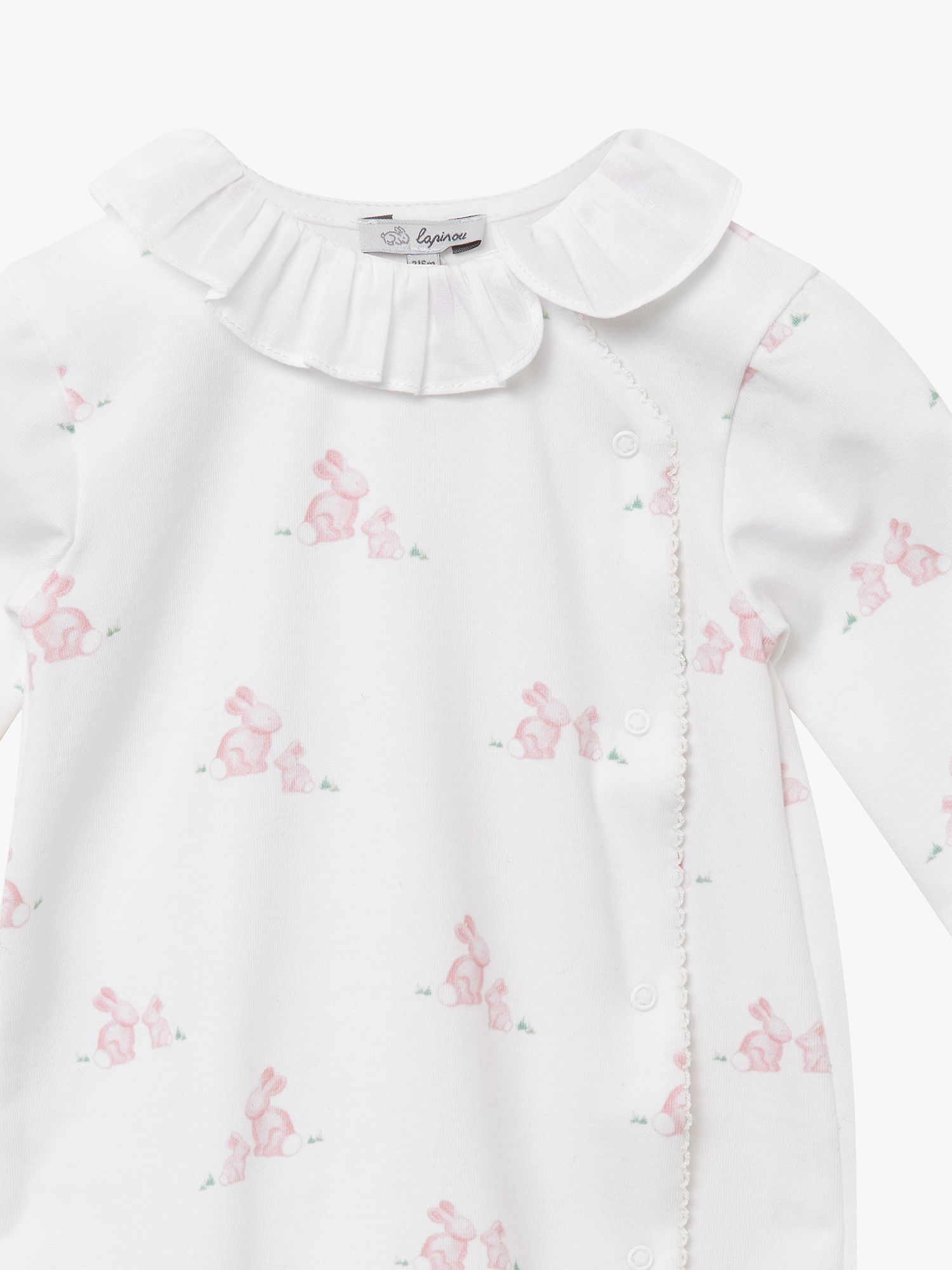 Buy Trotters Baby Organic Cotton Bunny All-In-One, Pale Pink Online at johnlewis.com