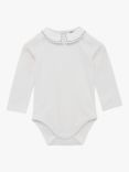 Trotters Baby Monty Stitched Eton Collar Jersey Bodysuit, White