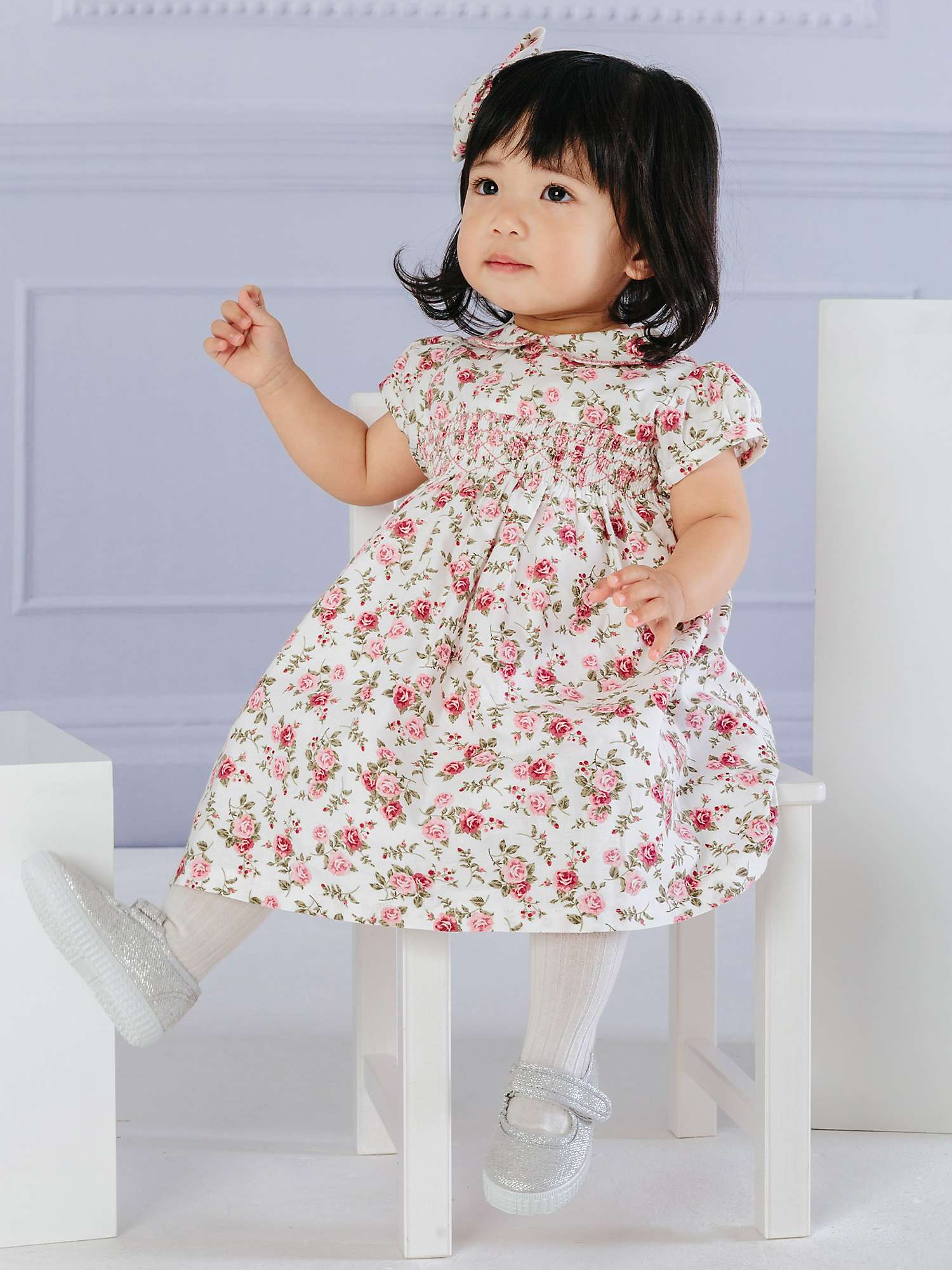 Buy Trotters Confiture Baby Arabella Rose Smocked Dress Online at johnlewis.com