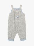 Trotters Baby Bunny Ditsy Floral Dungarees, Blue