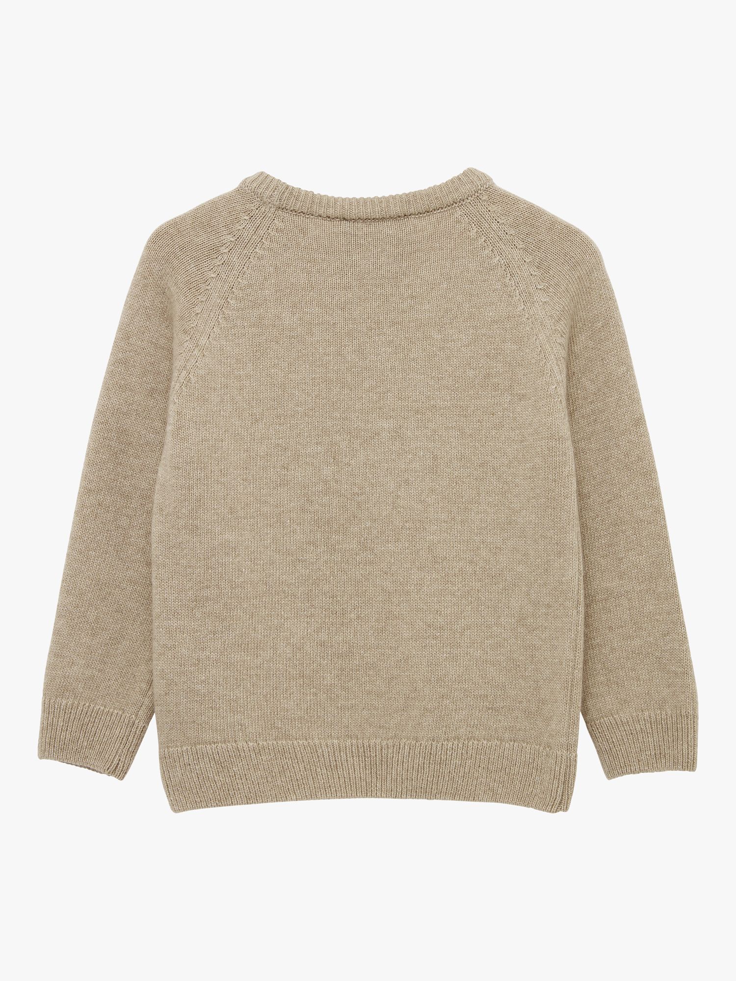 Trotters Thomas Brown Kids' Plane Cashmere Blend Jumper, Oatmeal at ...