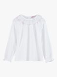 Trotters Kids' Isabella Willow Collar Blouse, White