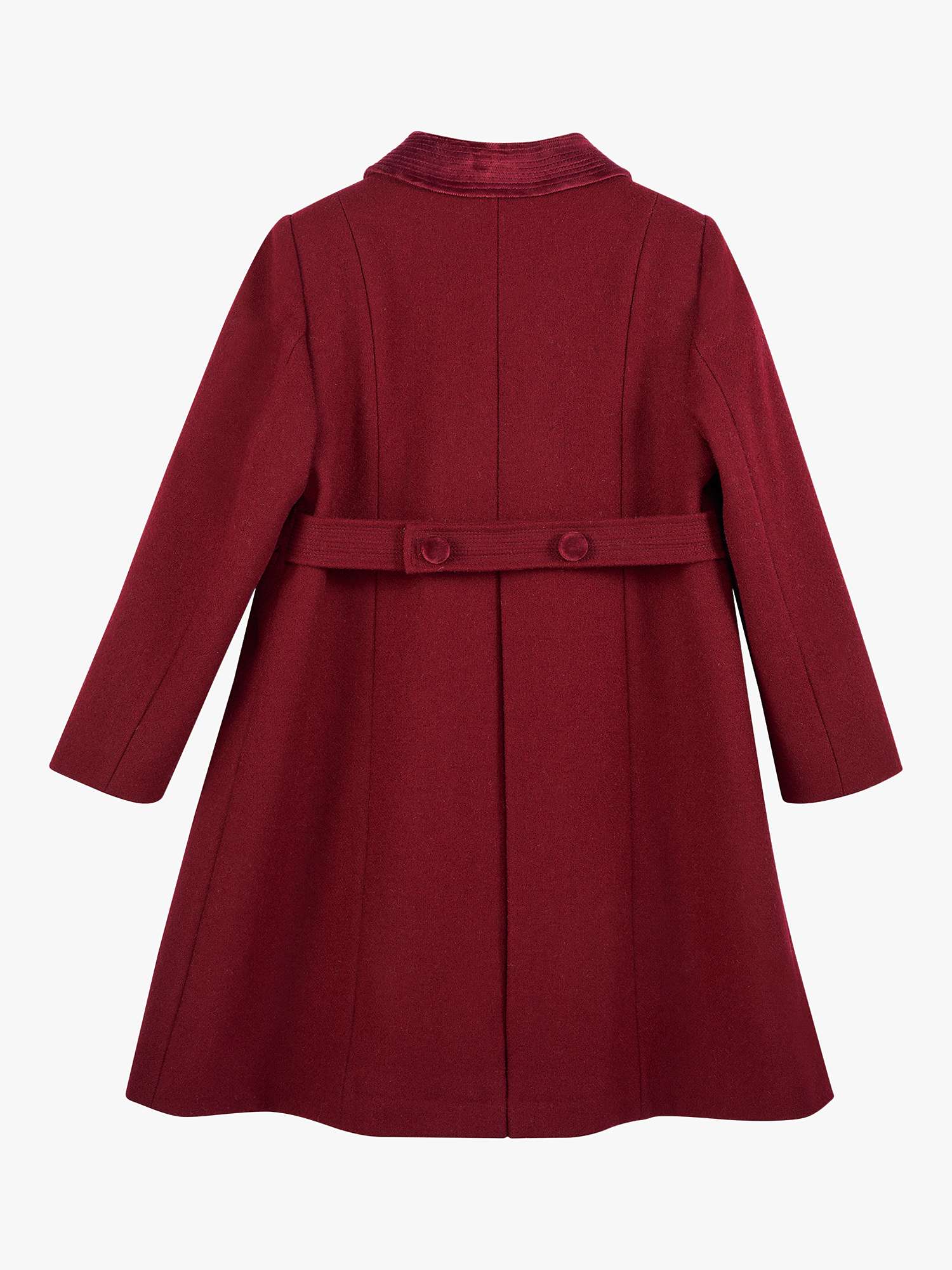 Buy Trotters Kids' Classic Double Breasted Coat, Burgundy Online at johnlewis.com