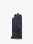 Barbour Classic Tartan Trim Leather Gloves, Black