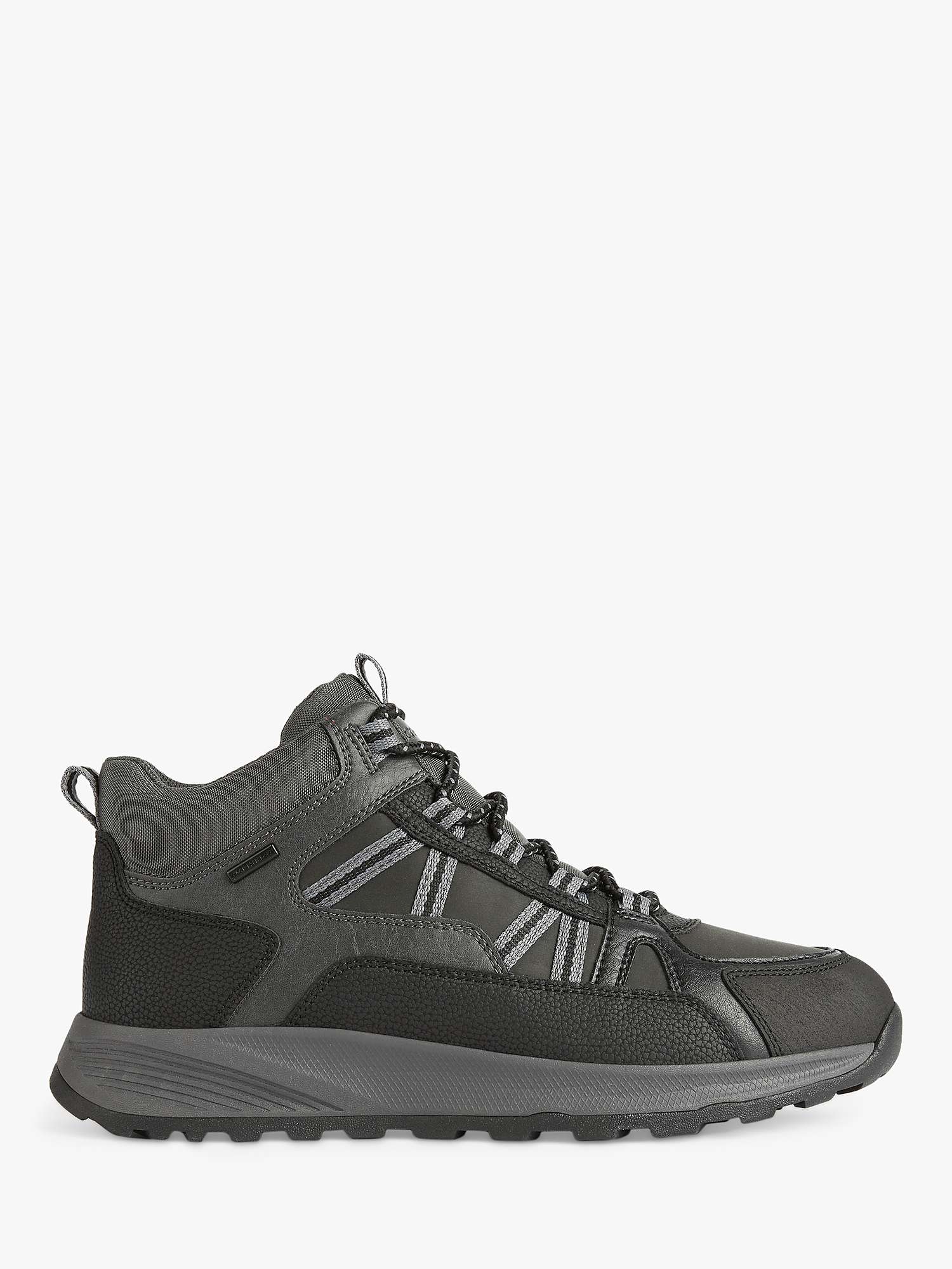Asesinar Abrazadera encima Geox Terrestre Leather Lace Up Walking Shoes, Black at John Lewis & Partners