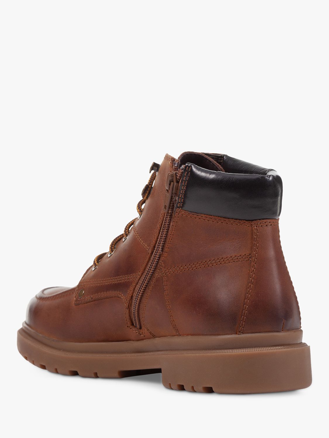 Tanga estrecha Preparación Buena suerte Geox Wide Fit Andalo Leather Lace Up Ankle Boots, Brown at John Lewis &  Partners
